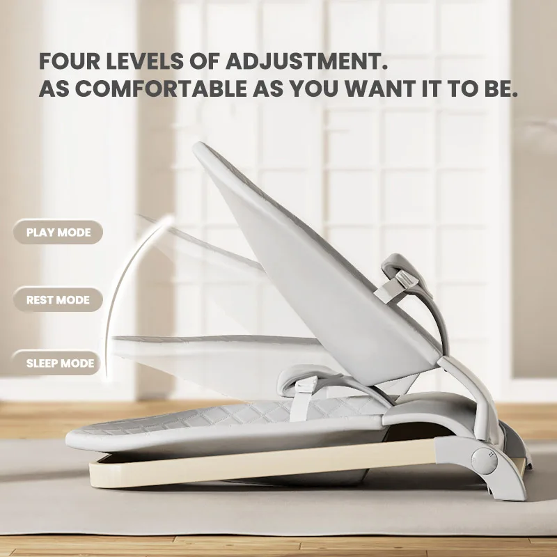 Foldable 4-Level Adjustable Baby Bouncer Seat,