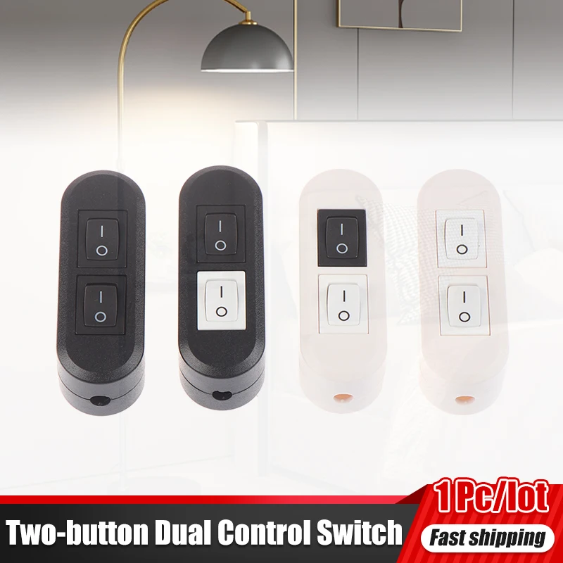 

1pc Double Control Table Lamp Floor Lamp Mother Lamp Online Switch Two-button Dual Control Switch