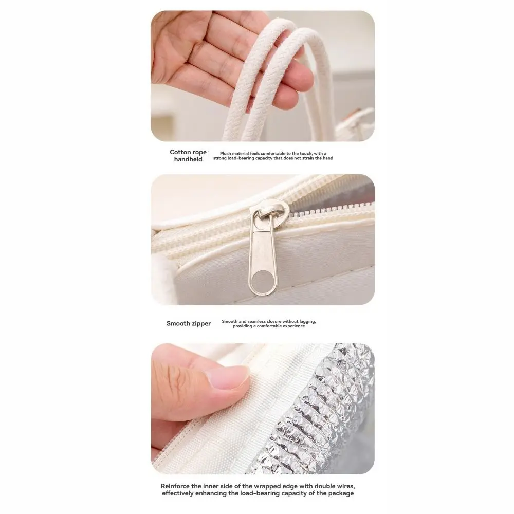 Cute Portable Thermal Lunch Bags Large Multi-Purpose Lunch Box Cartoon Tote Bag Food Storage Bags Women Girl Kids