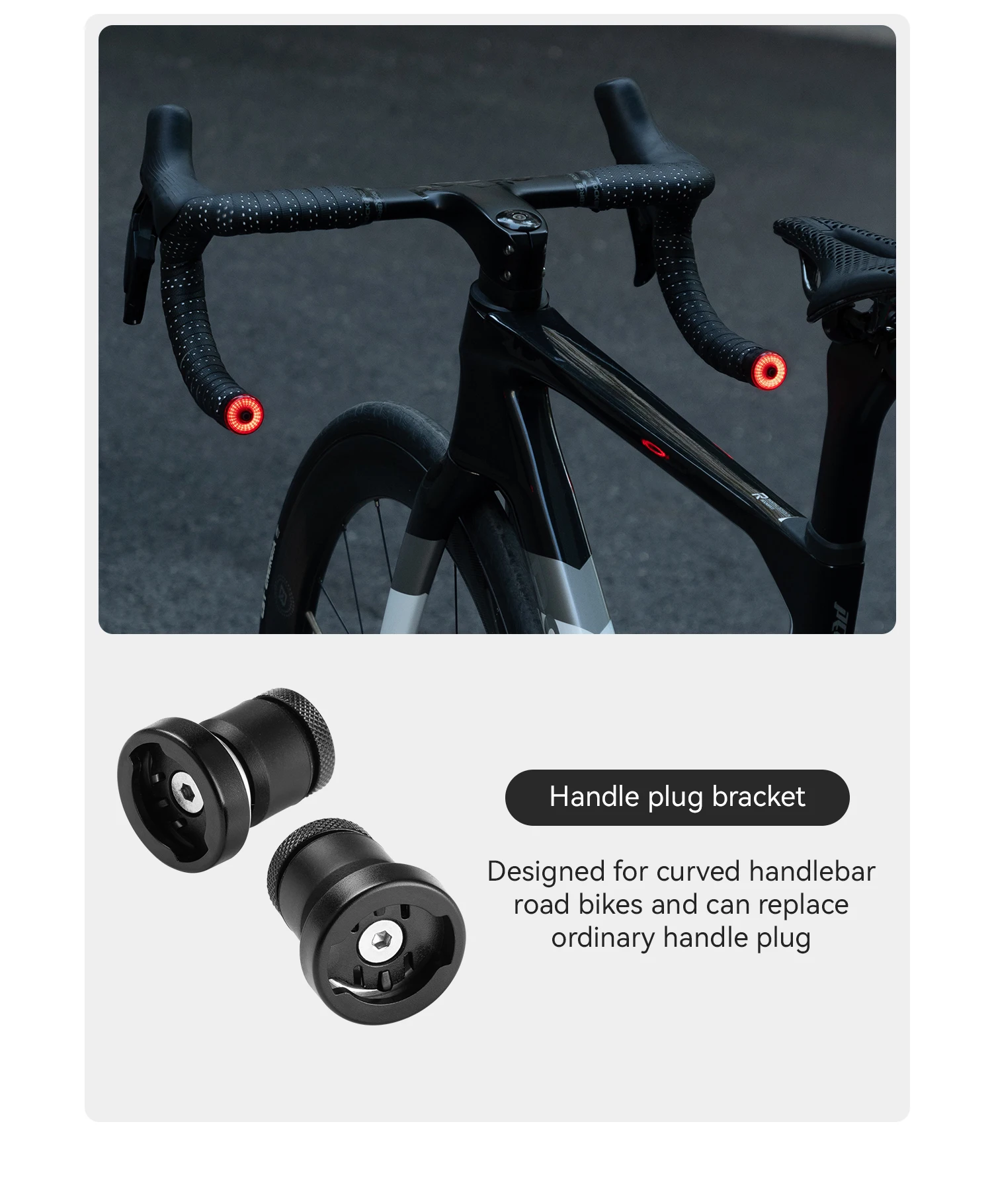 Bike Handlebar Light LED Bicycle Waterproof Rechargeable Road Bike Handlebar End