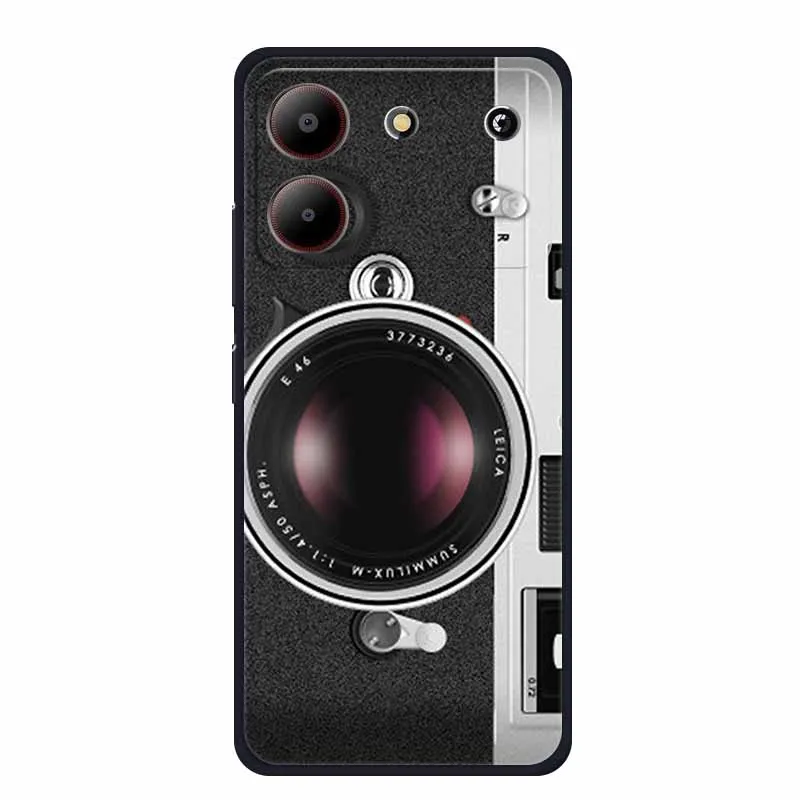 Luxury 6.6 TPU Soft Silicone Back Cover with Floral Cartoon Design