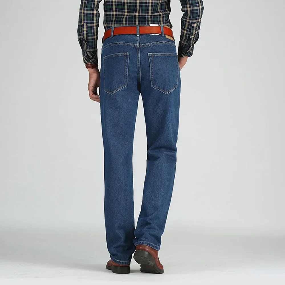 Men Jeans Men Cotton Straight Classic Jeans Spring Autumn Male Denim Pants Overalls Designer Size 28-46