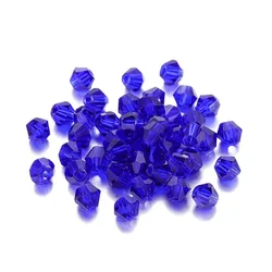 Shimmering AB Glass Bicone Beads - 200Pcs - 3mm x 200pcs (Dark Blue)