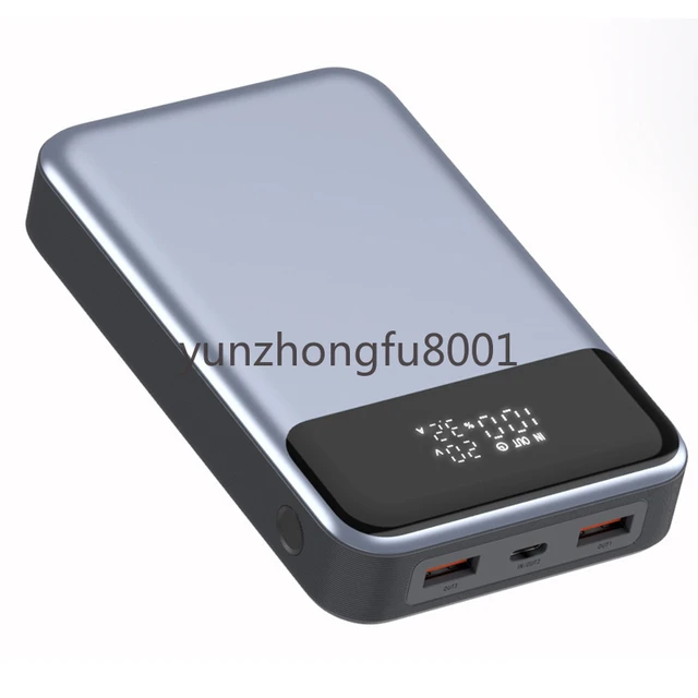 Two Bank Battery Charger20000mah Pd 100w Fast Charging Power Bank With Led  & Dual Usb Output