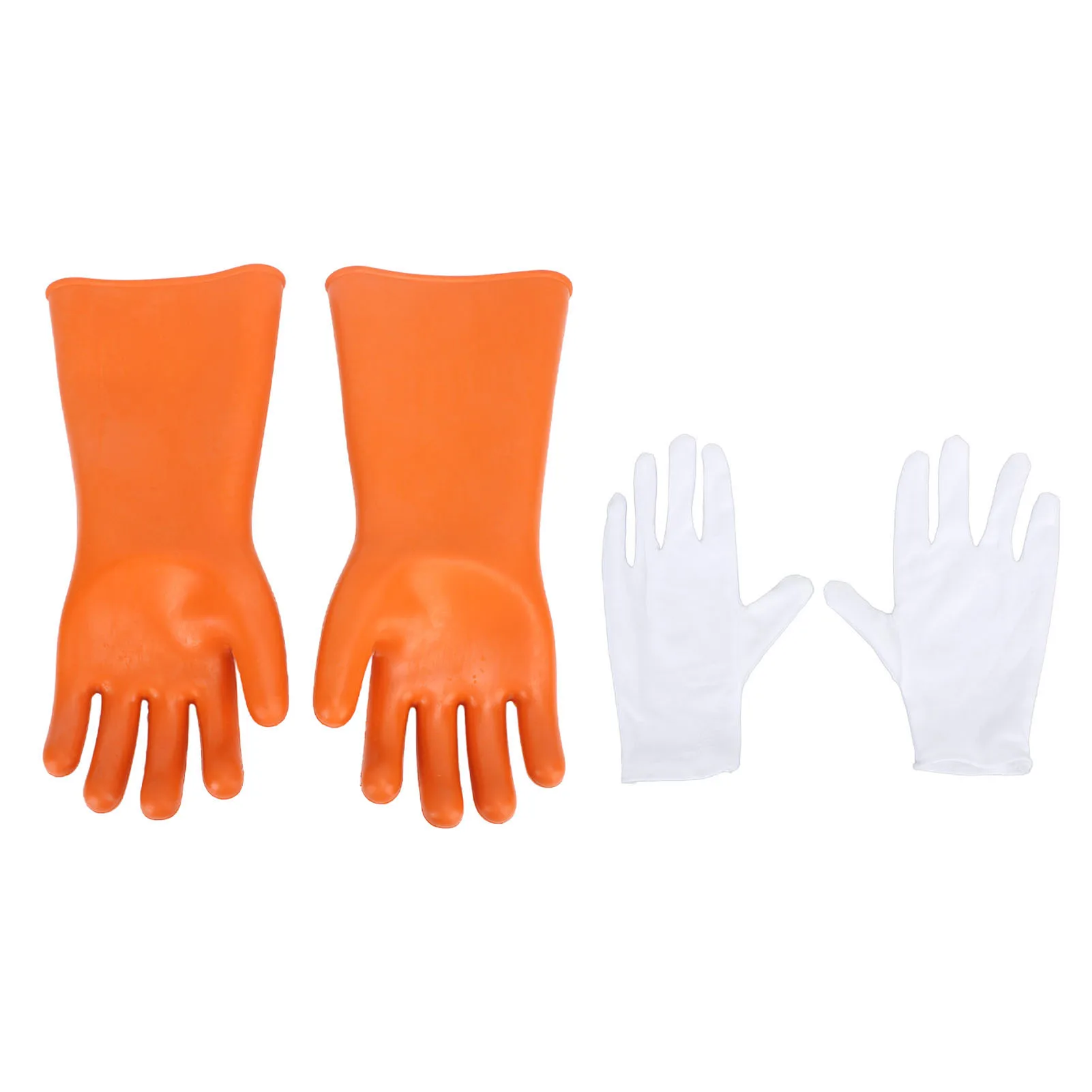 

Rubber Gloves 35KV High Voltage Electrical Work Insulating Protection Non Static for Linesmen Rubber Gloves Linesmen Gloves