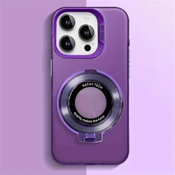 Shockproof Magnetic Stand Holder Acrylic Phone Case - Durable Protective Coque Funas for Honor 100 Pro (3)
