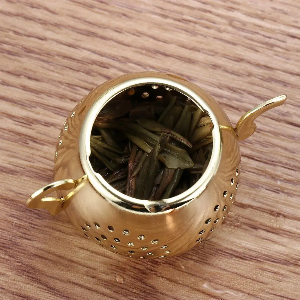 Stainless Steel Teapot Shape Herbal Spice Filter Diffuser, Tea Strainer, Loose Tea Infuser with Chain, Kitchen Gadget