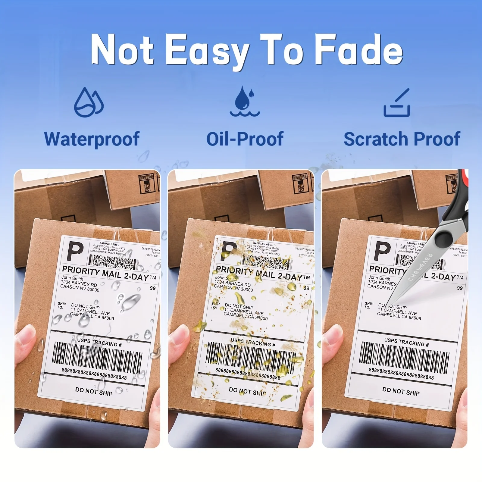 4 x 6 Self-Adhesive Thermal Shipping Labels - White Mailing Labels