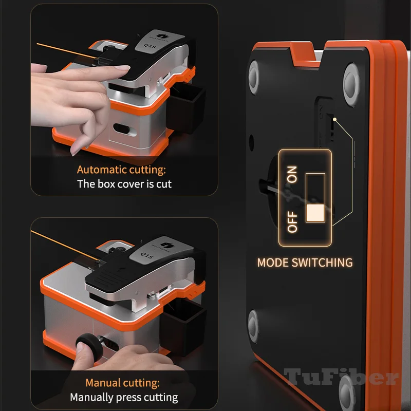 MAYTO High-Precision Q1S Fully Automatic Electric Fiber Optic Cleaver Rechargeable Optic Cable Cutter