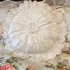 Romantic White lace back cushion round pumpkin cushion backrest heart shaped throw pillow 1