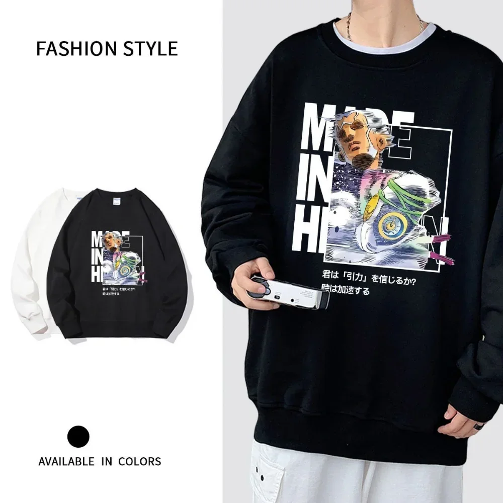 

Winter Pucci Pullover Anime Adventure Manga Oversized Top Enrico Sweatshirts Jojo’s Women Tracksuit Bizarre Graphic Men Clothes