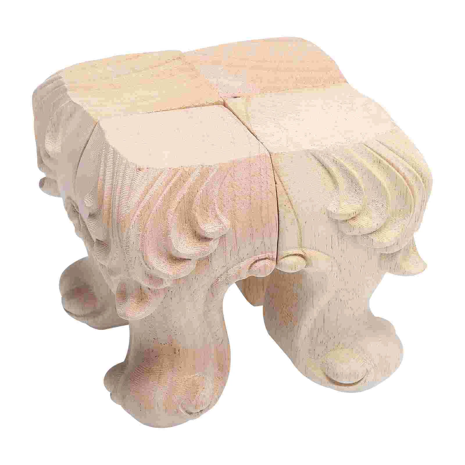 

4pcs Retro Household Furniture Legs Table Feet European Style Wood Carving Sofa Legs
