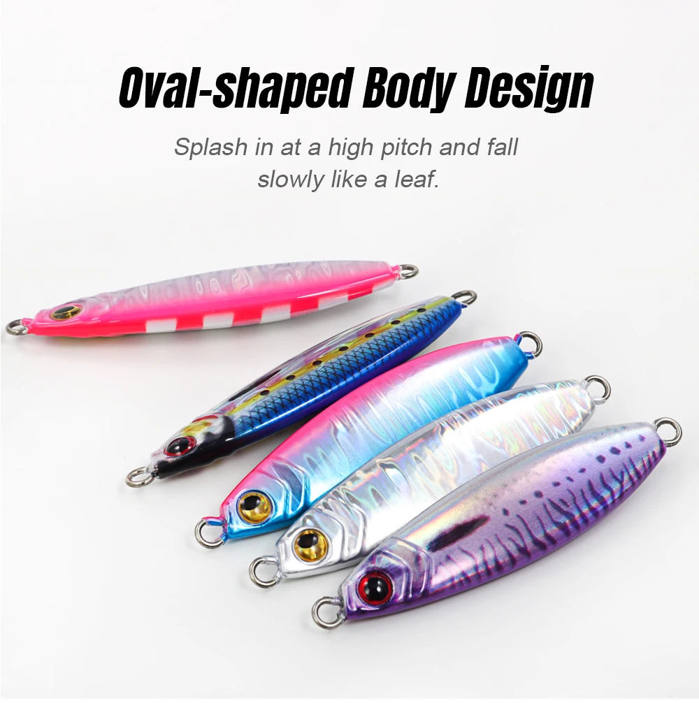 JIGGING PRO Langsam Sinkender Ufer-Wurfköder Metall-Jig 20g 30g 40g 60g Salzwasser-Jigging-Köder Künstlicher UV-Leuchtköder – Detail 7