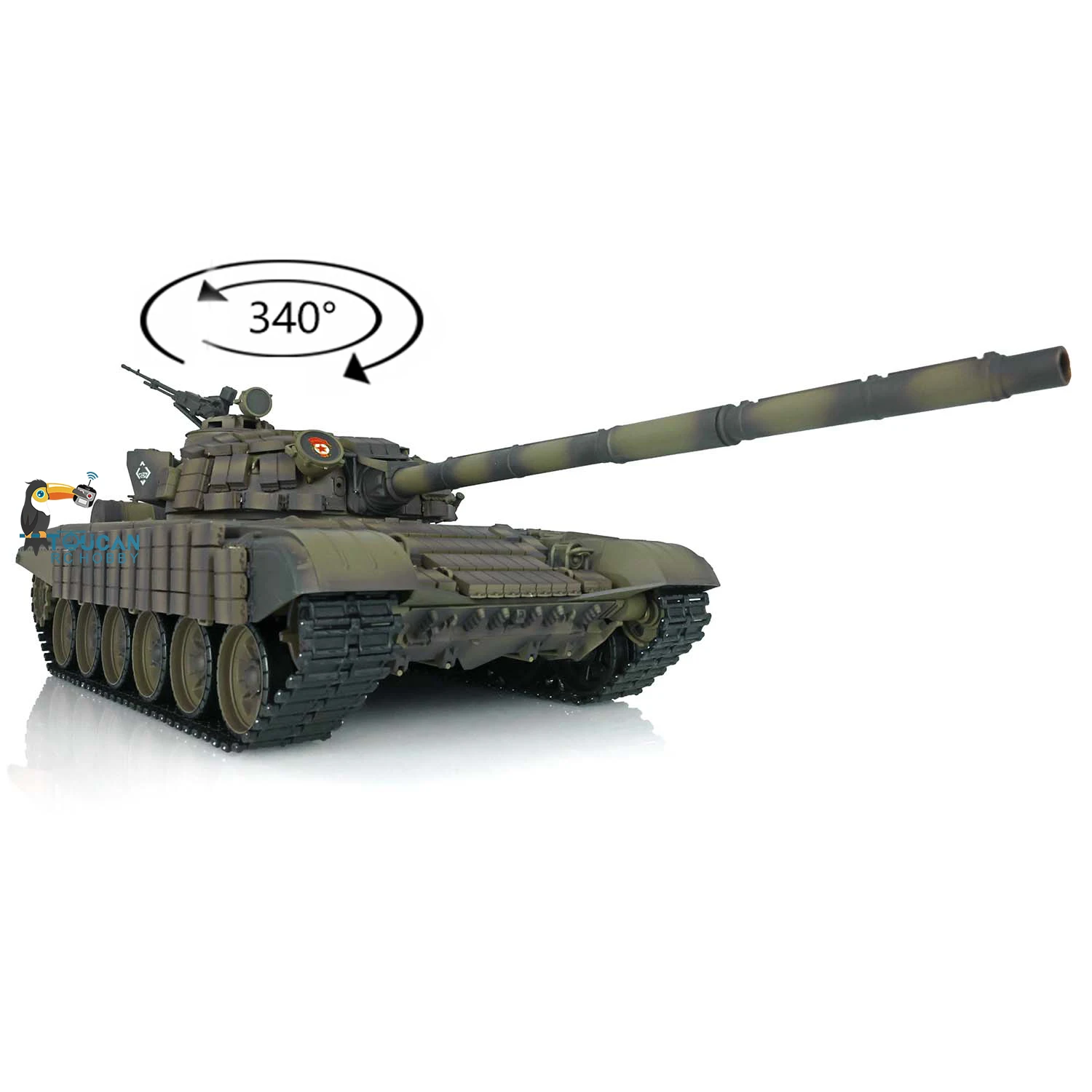 1/16 Heng Long T72 RC Battle Tank 7.0 Mainboard Plastic 3939 Ready to Run Tank Model BB Shooting Sound Lights Army Toys TH20562 3