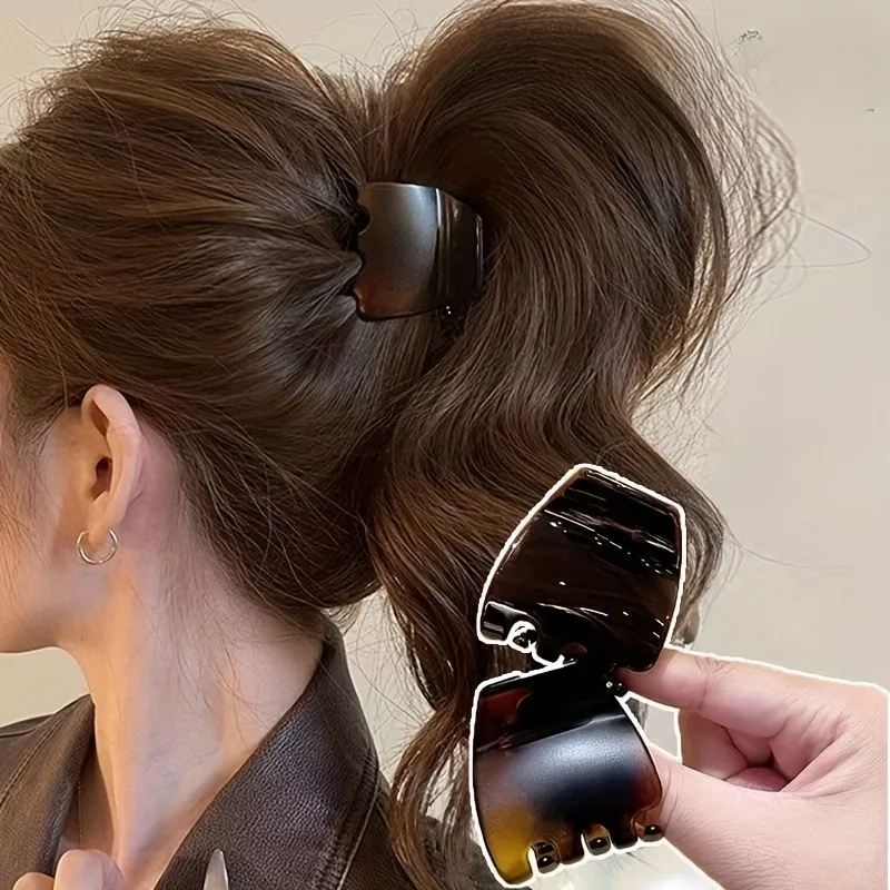 1 Stück Haarspange mit mattem Finish für hohe Pferdeschwänze, die Ihr Haar nicht beschädigt | Hochwertige Haarspangen für Damen | Ideal für Tägliche Ausflüge – Detail 9