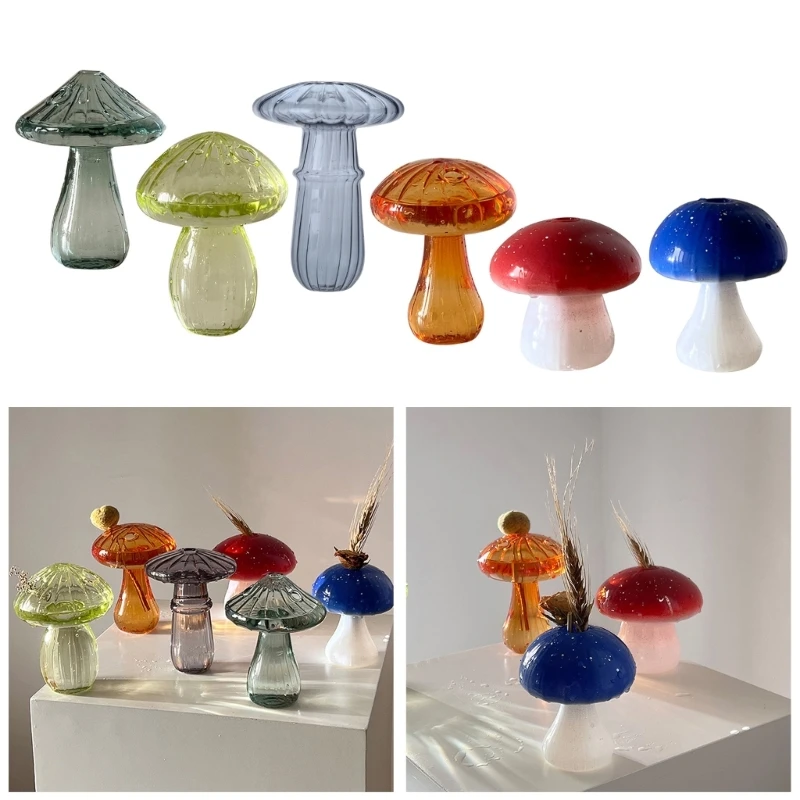 

Mushroom Shape Flower Vase Hydroponic Household Party Background Supplies