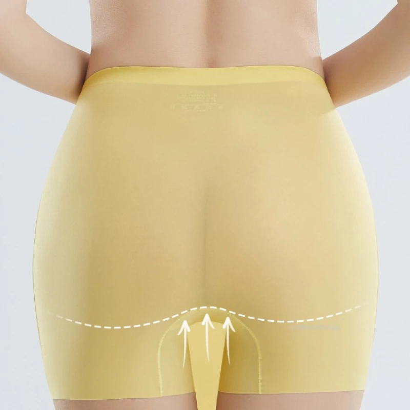 Summer Women's Double Layer Safety Pants with High Waist Ice