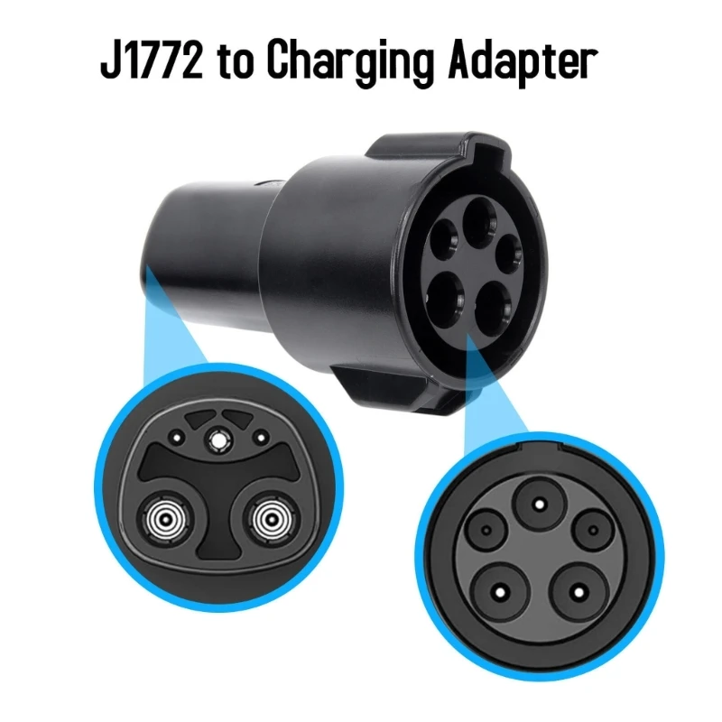 

Electric Vehicle Charging Adapter Conversion Socket 80Amp AC250V Fit for Model Y S X 3 J1772 Charger Connector
