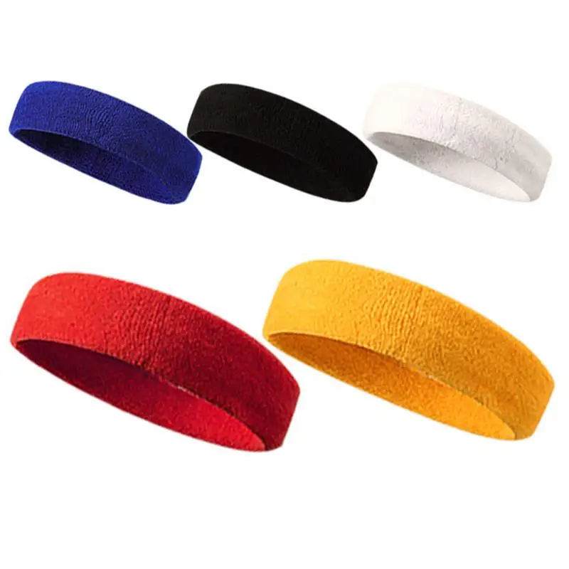 

Absorbent Cycling Yoga Sport Sweat Headband For Men and Women Yoga Hair Bands Head Sweat Bands Working Out Athletic Sweatband