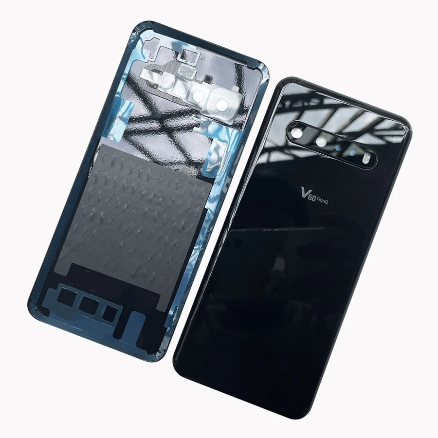 LG V60 ThinQ 5G용 100% A+++ 등급 유리 후면 커버, 배터리 커버, 후면 하우징, 카메라 렌즈 교체 포함