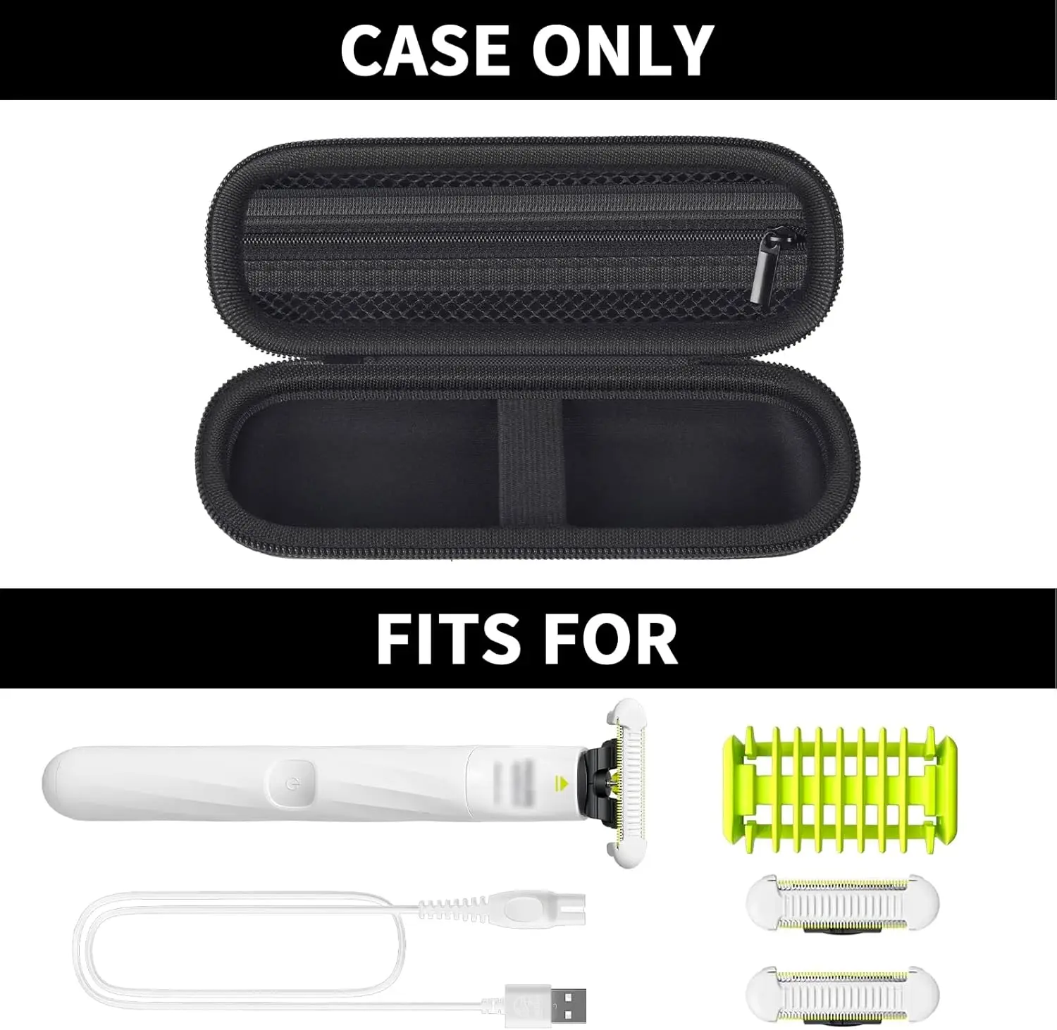 Case Compatible with Philips Norelco OneBlade Unisex Intimate Pubic & Personal Body Groomer & Trimmer QP1924/70 (Box Only)