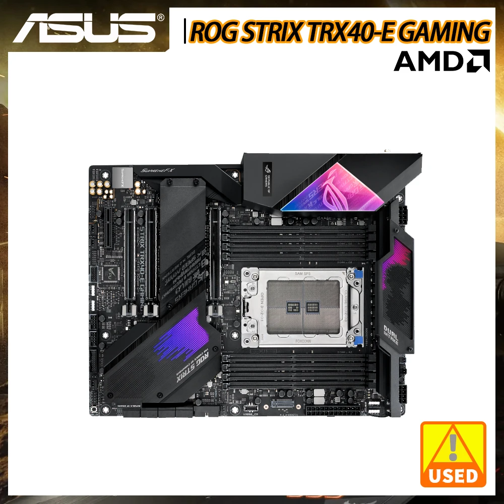 ASUS ROG STRIX TRX40-E GAMING 중고 마더보드 DDR4 소켓 AMD TRX40 256GB PCI-E 4.0, AMD Ryzen Threadrippe 3960X 3970X 3990X