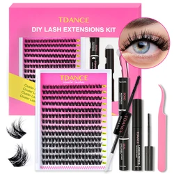 DIY Lash Extension Kit with Bond, Seal, and Remover - 280PCS Mix Clusters (VA06 KIT 3D prestige)