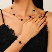 Toni Petal Flower Necklace Bracelet Earrings Set 2