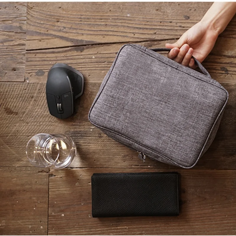 

Waterproof Digital Electronic Organizer Portable USB Data Line Charger Plug Storage Bag Travel Cable Organizer Cable Storage Bag