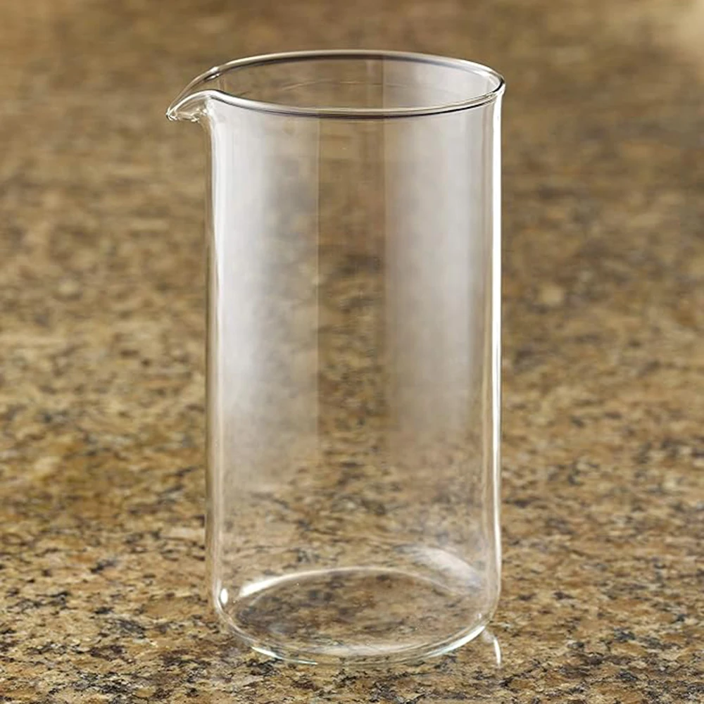 Borosilicate 3.3 Glass Universal Replacement Beaker French Press Coffee and Tea Makers-Enhance Your Brewing Experience glass cup heat resistant coffee glass cup heat resistant glass cup glass water cup