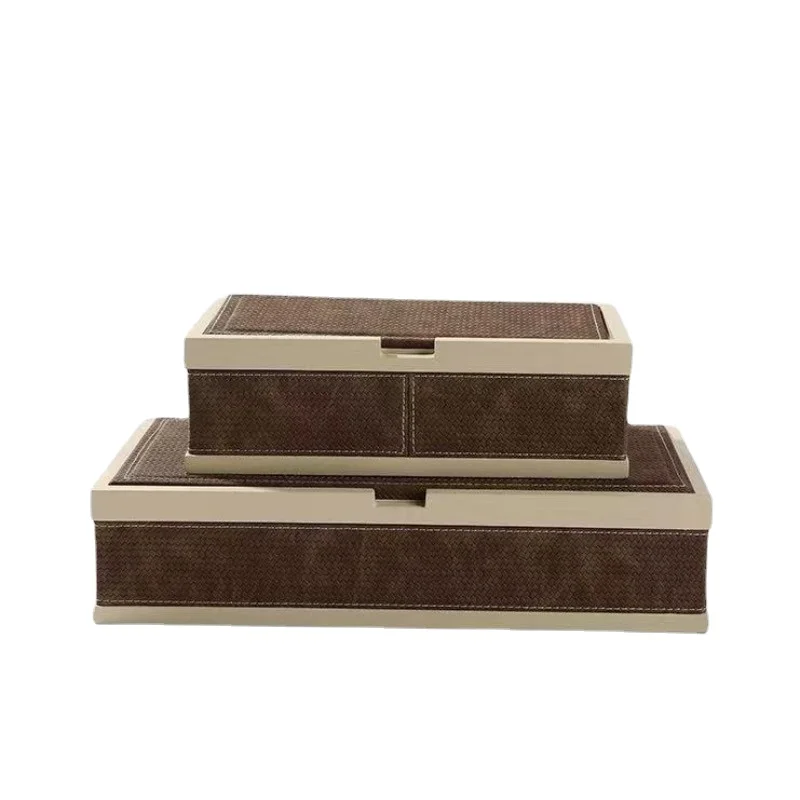 Wooden Jewelry Box Large Surface Exquisite Leather Multi Functional Organizer Luxury Jewelry Storage Box Packaging Supplies