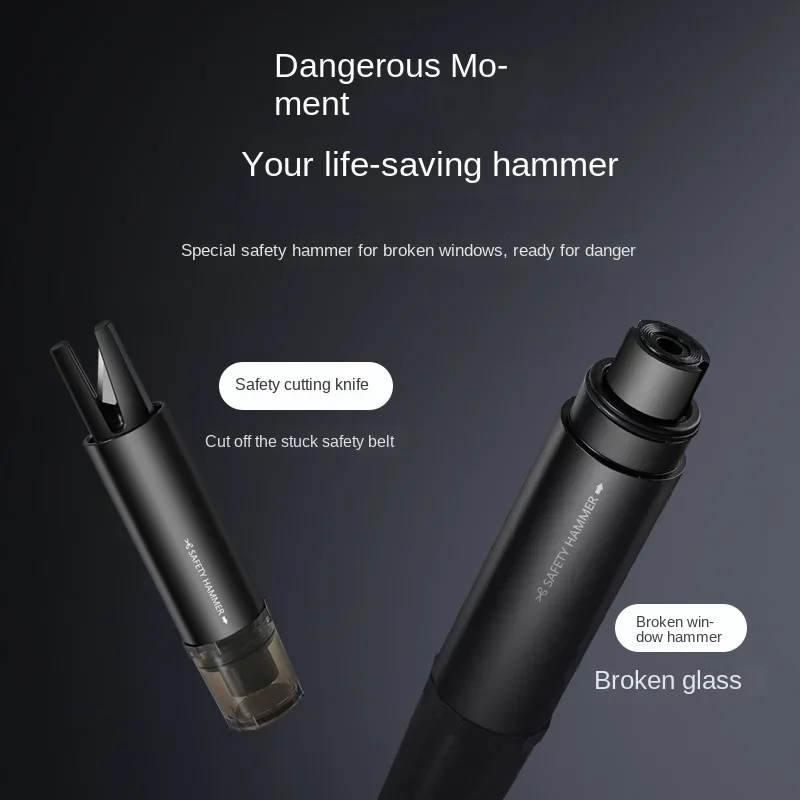 2-in-1 Car Safety Hammer Window Glass Breaker Seat Belt Cutter High Hardness Tungsten Steel Emergency Rescue Tool Base car safety hammer safety hammer window breaker seatbelt cutter tool