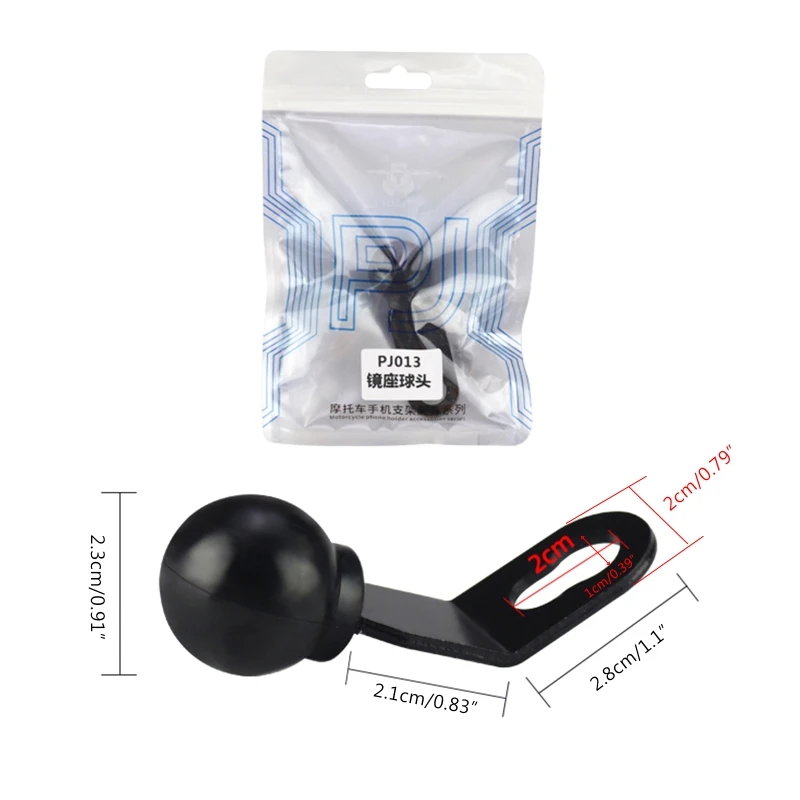 Motorcycle Mirror Bracket Motorcycle Angled Base Ball for Head Adapter Handlebar Mirror Bracket Work For P N2UB