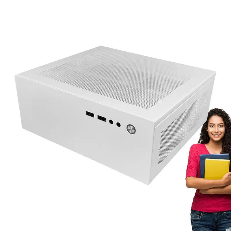 

Computer PC Case Small Game PC Case For Table Tiny Desk Table Chassis PC Case Chassis PC Case Fits Desktops Bookshelves Cabinets