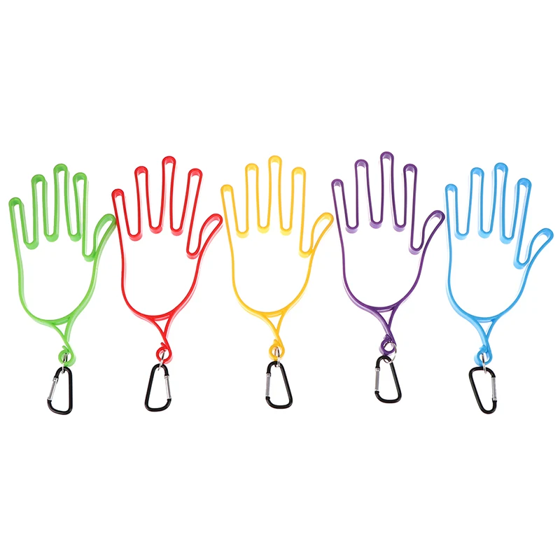 Golf Gloves Stretcher Golfer Tool Gear Plastic ABS Golf Gloves Holder Rack Dryer Hanger Stretcher with strap 2