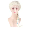 Princess Girls Elsa Cosplay Wig Cute Snow Queen Dress Up Briad Elsa Hair Cosplay Wigs Halloween Carnival Purim Masquerade Party 4