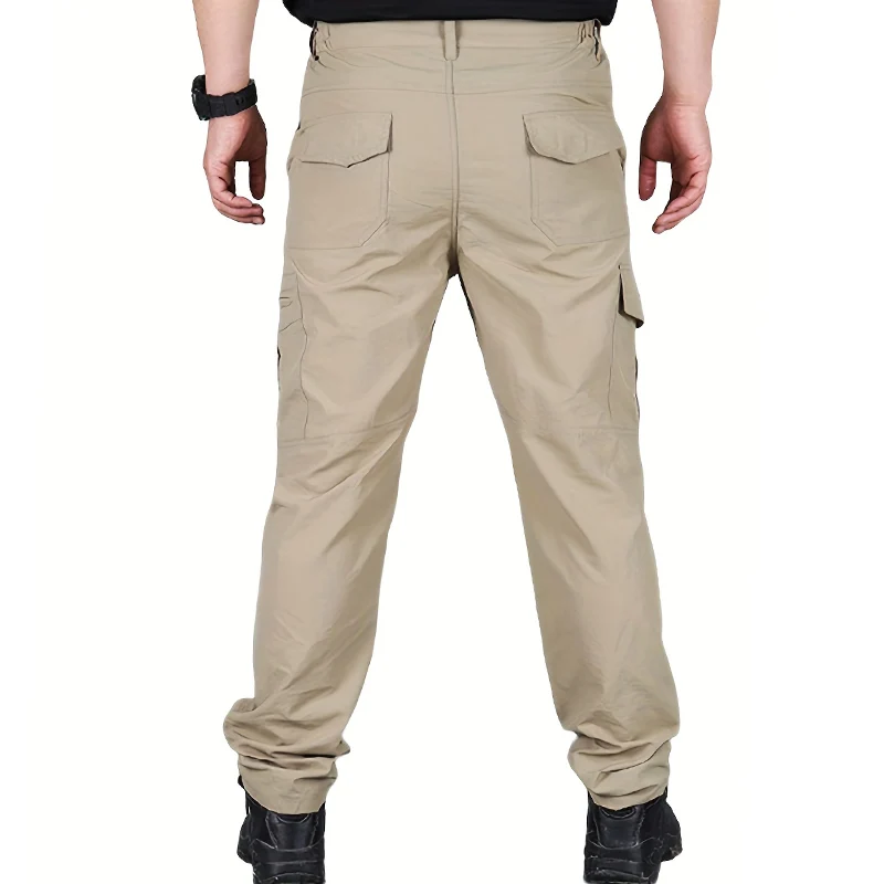Casual Men Pants Summer Multiple Pockets Cargo Pants Quick Dry Thin Trousers Outdoor Hiking Workout Breathable Long Pant New 2