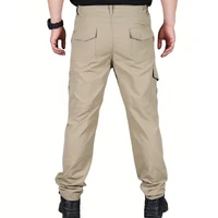 Casual Men Pants Summer Multiple Pockets Cargo Pants Quick Dry Thin Trousers Outdoor Hiking Workout Breathable Long Pant New 2
