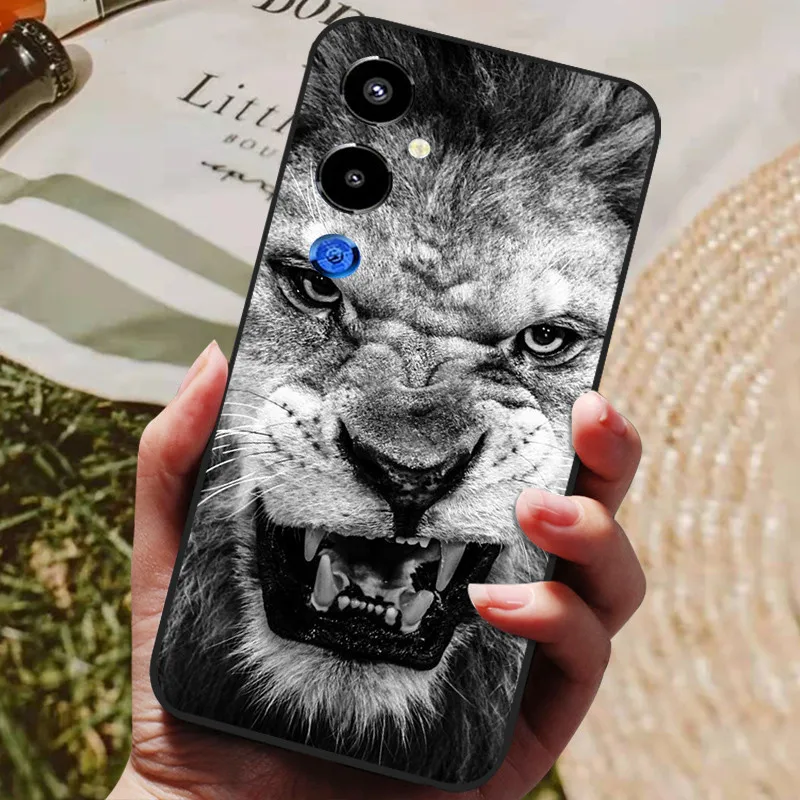 Cool Painted Silicone TPU Soft Cover - Black Protective Phone Shell