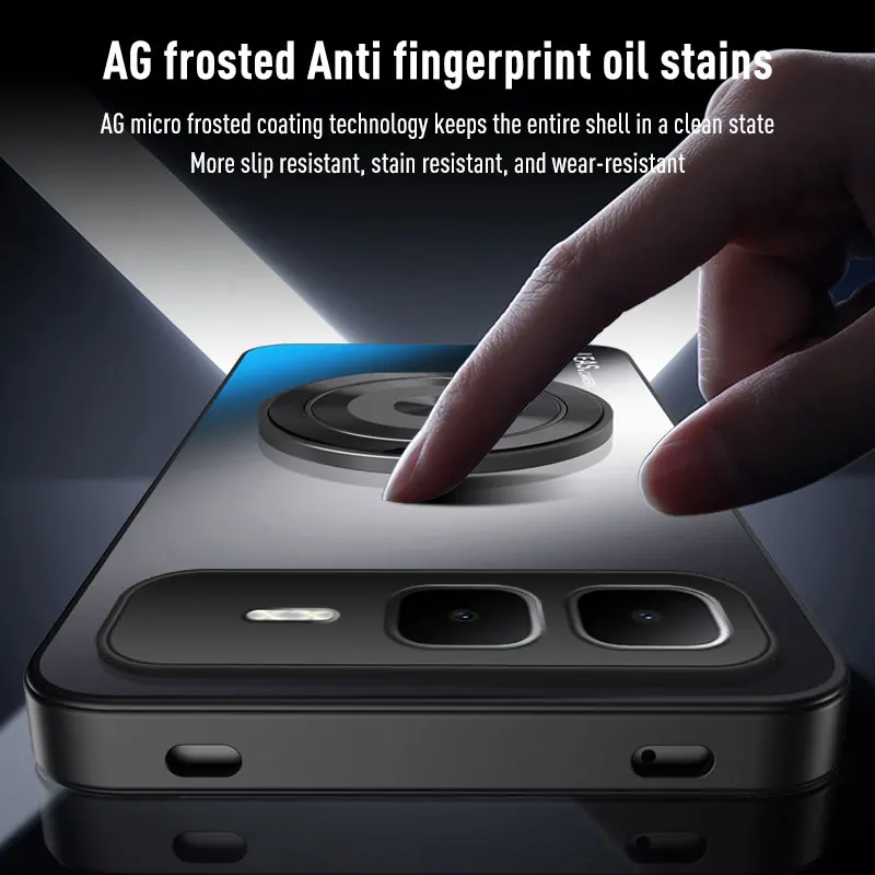 Magnetic Ring Stand Phone Case with Magsafe and Lens Protection