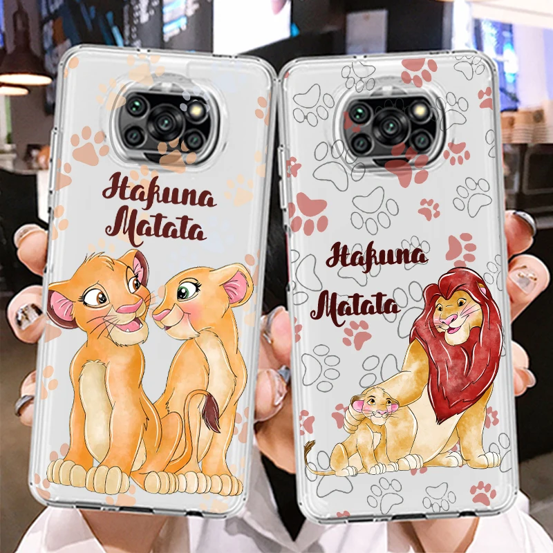 The Lion King Hakuna Per Xiaomi Poco X5 C55 C50 M5 M4 X4 X3 F3 Gt Nfc M3 C3 M2 X2 Pro Custodia In Silicone Trasparente Coque Capa