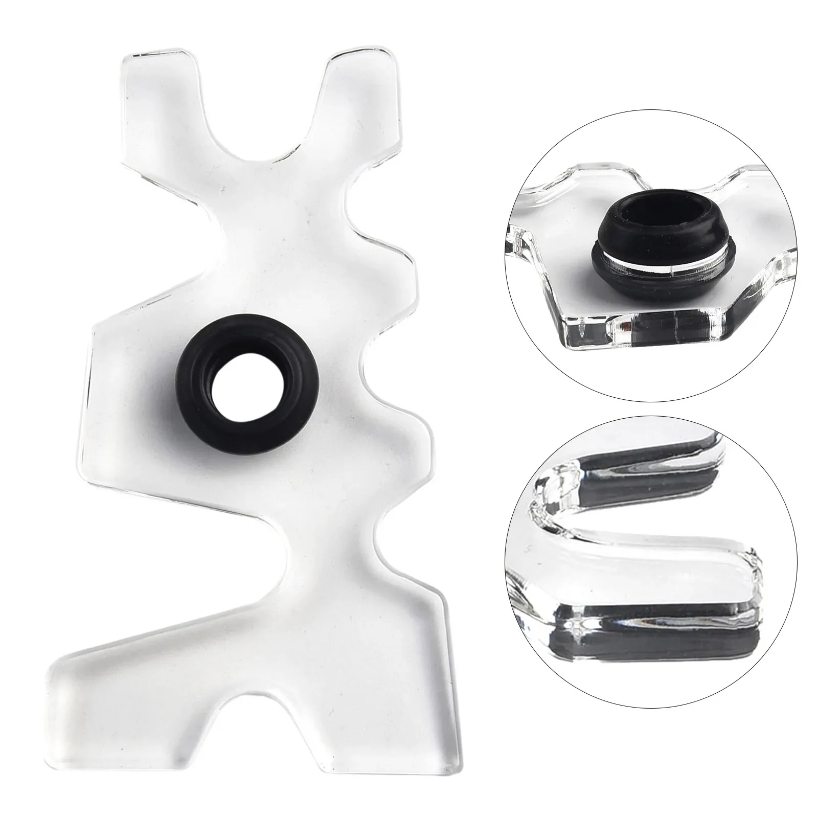 

Billiard Cue Head Holder Pool Snooker Cue Rest Bridge Transparent Holder 115*65*5.5mm/4.5*2.6*0.2in Ball Accessories
