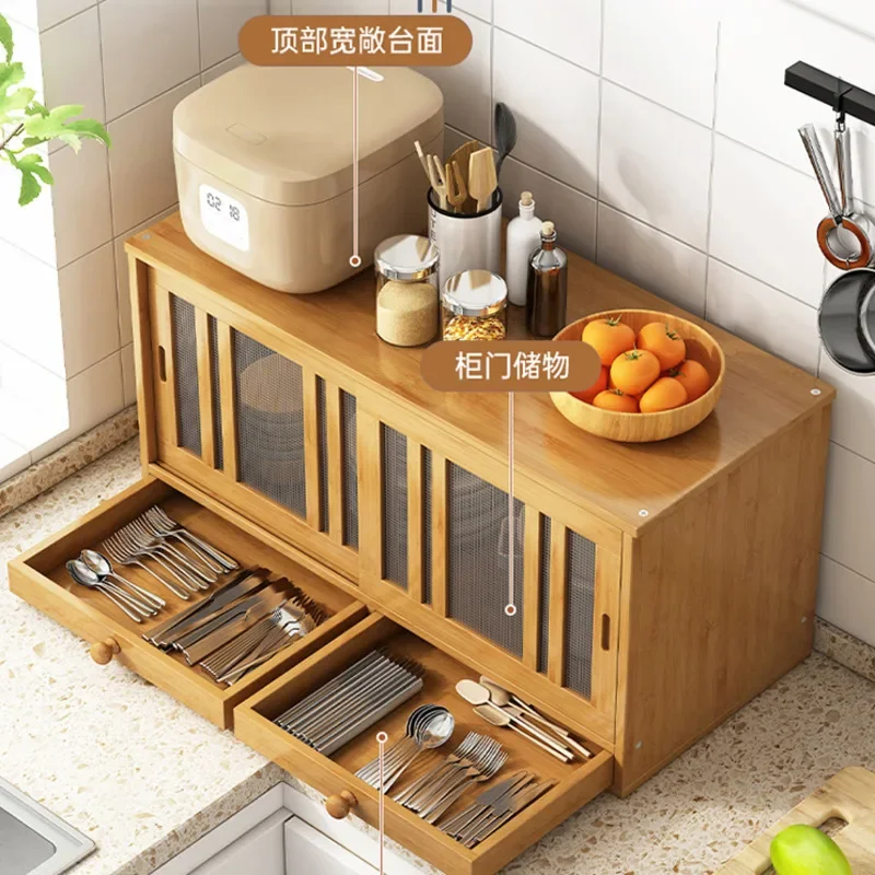 Kitchen Table Storage System Provincial Space Bowl Dish Rack Household Simple Seasoning Storage Cabinet Multifunctional 4