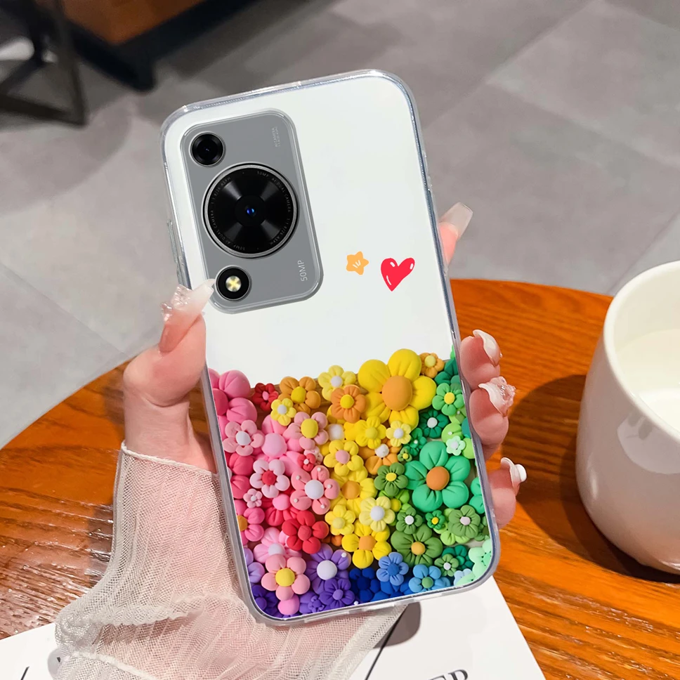 Cool Sweet Style Transparent TPU Silicone Protective Back Cover Case