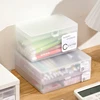 Desktop Stationery Boxes Kpop Photo Card Holder Transparent Storage Box Office Organizer Box Idol Photo Storage Case 1