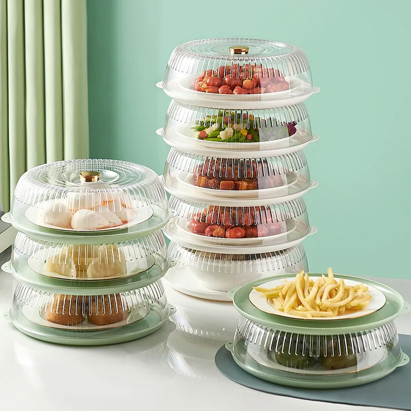 Multi-layer Laminated Hollow Breathable Fresh-keeping Vegetable Plastic Dust Cover Household Insect-proof Leftovers Food