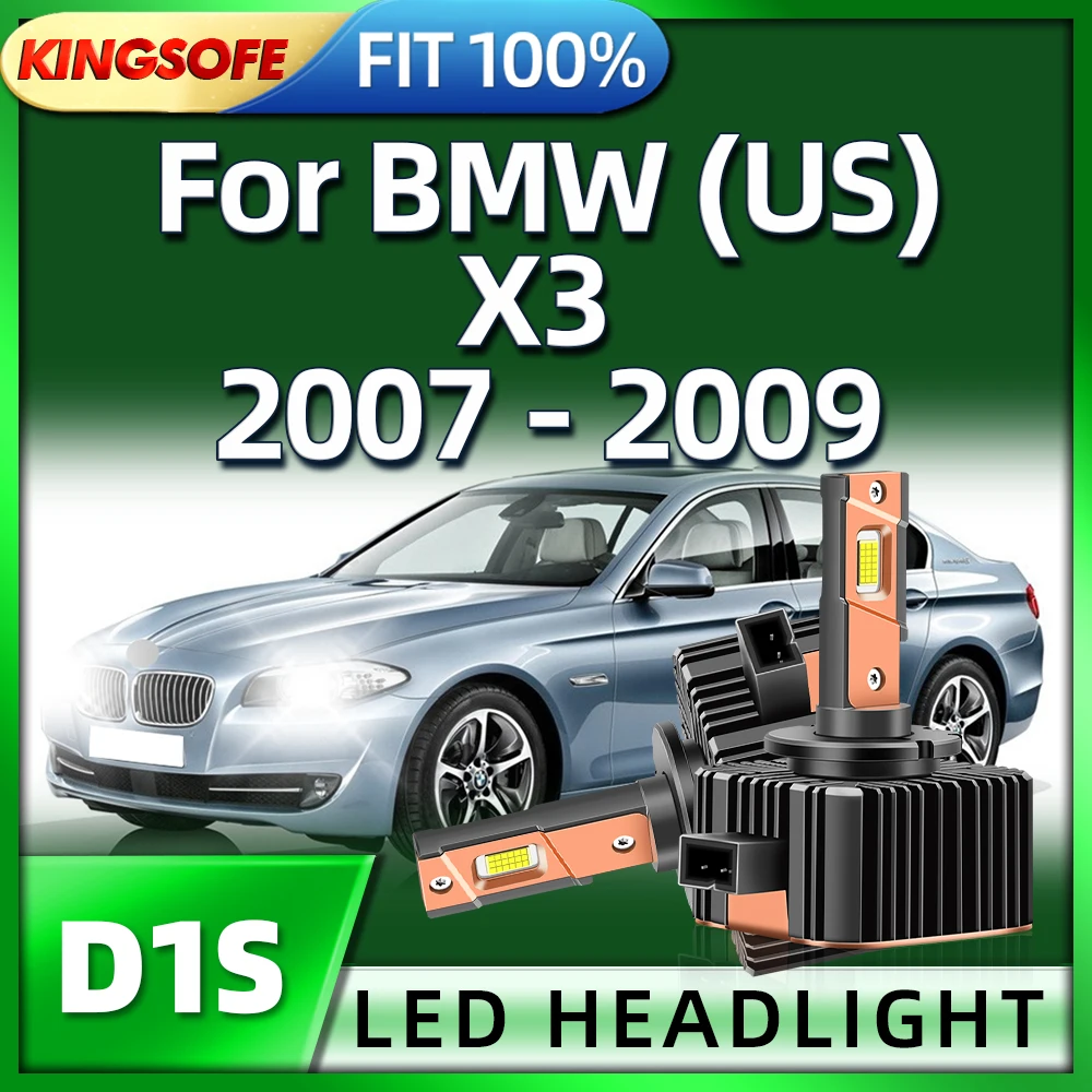 

KINGSOFE 30000LM LED D1S Headlights CSP Chip 6000K White Plug&Play Car Bulb For BMW (US) X3 2007 2008 2009