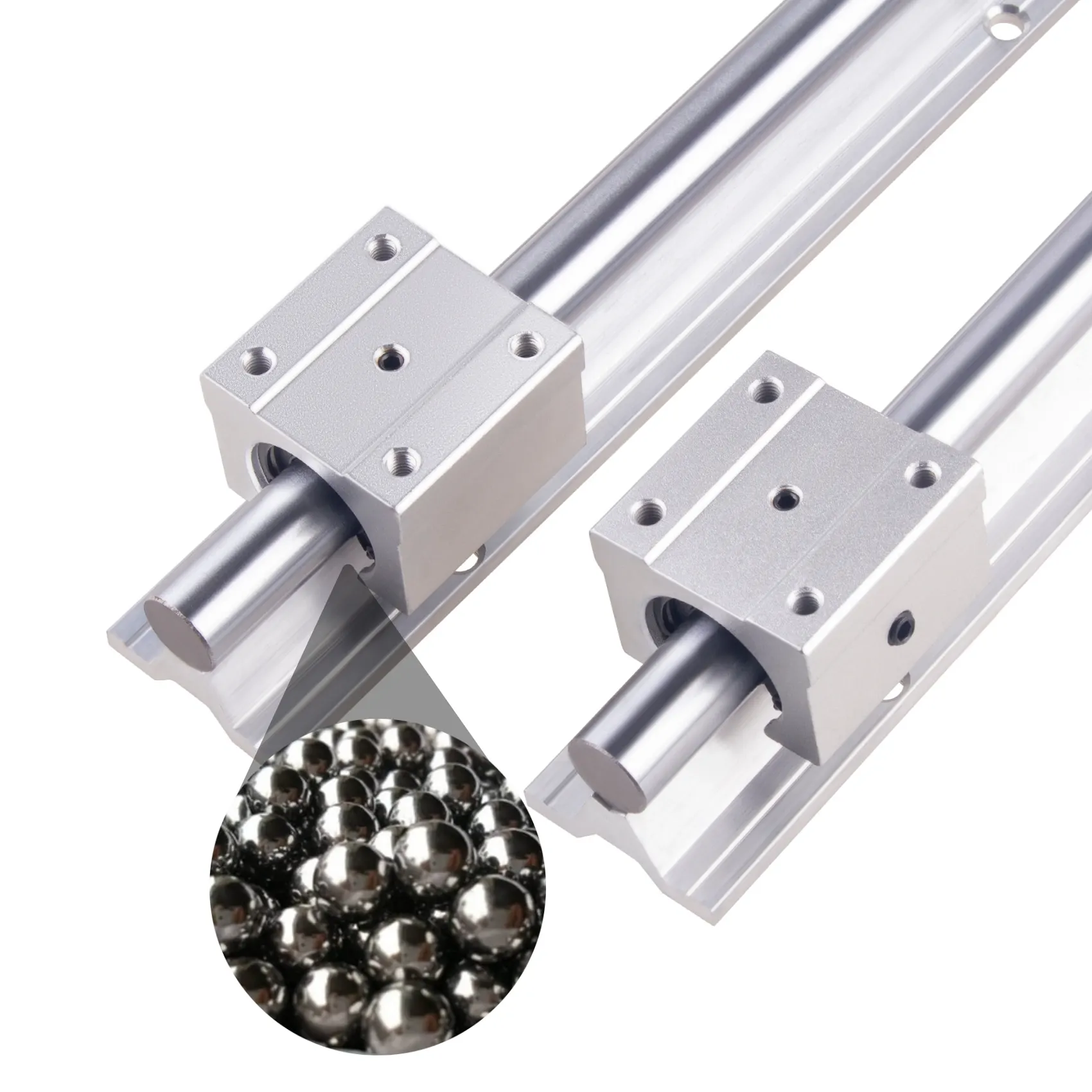2 pçs sbr20 200 300 500 800 1000 1500mm trilho de guia linear e 4 peças