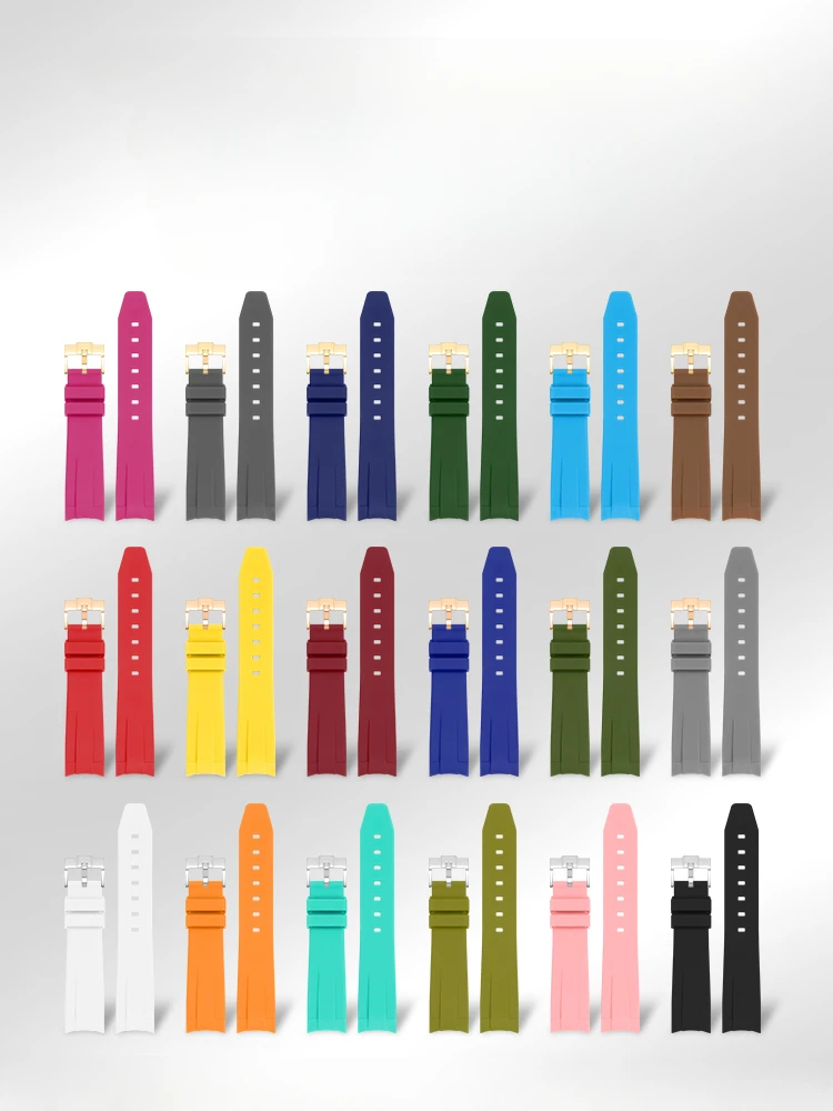 Cinturino Per Orologio In Silicone Per Rolex Black Green Water Ghost Daytona Blue White Yacht Famoso Cinturino In Gomma Impermeabile Confortevole