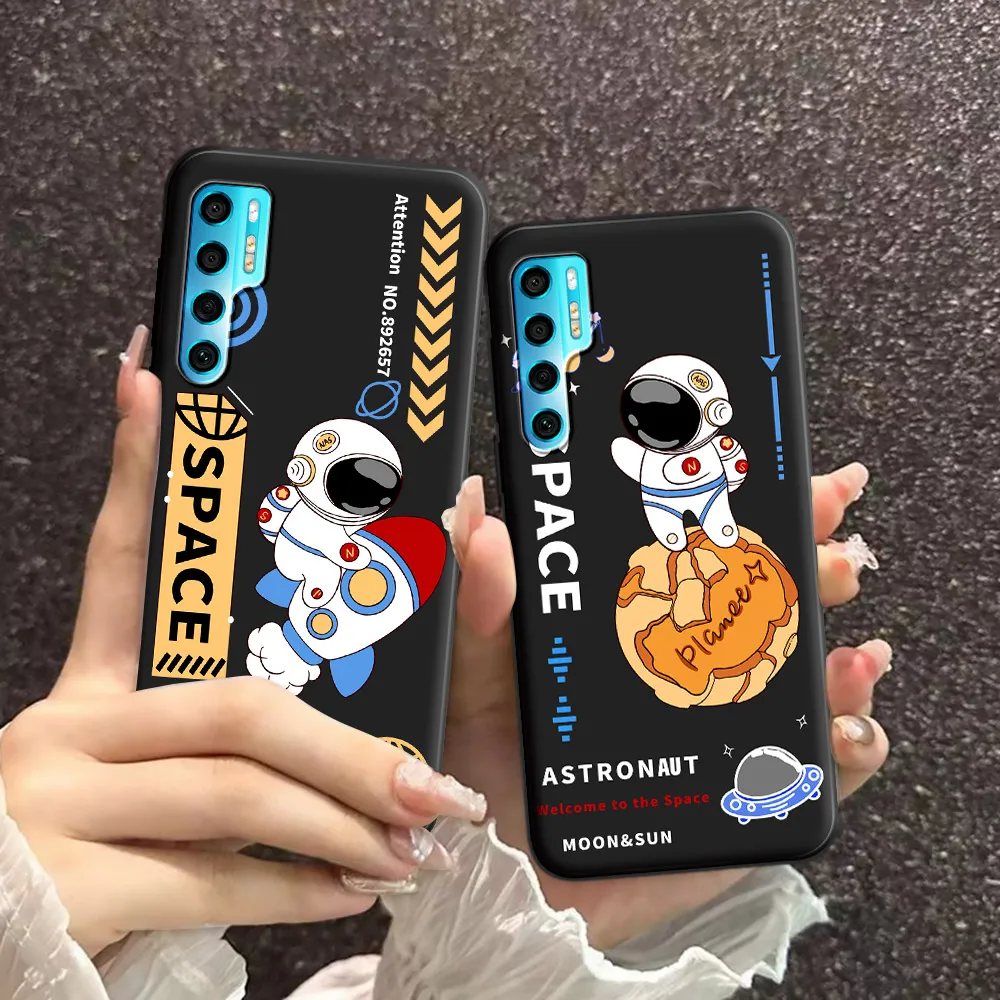 Cartoon Ice Cream Astronaut Soft Silicon TPU Phone Case - Lovely Back Cover